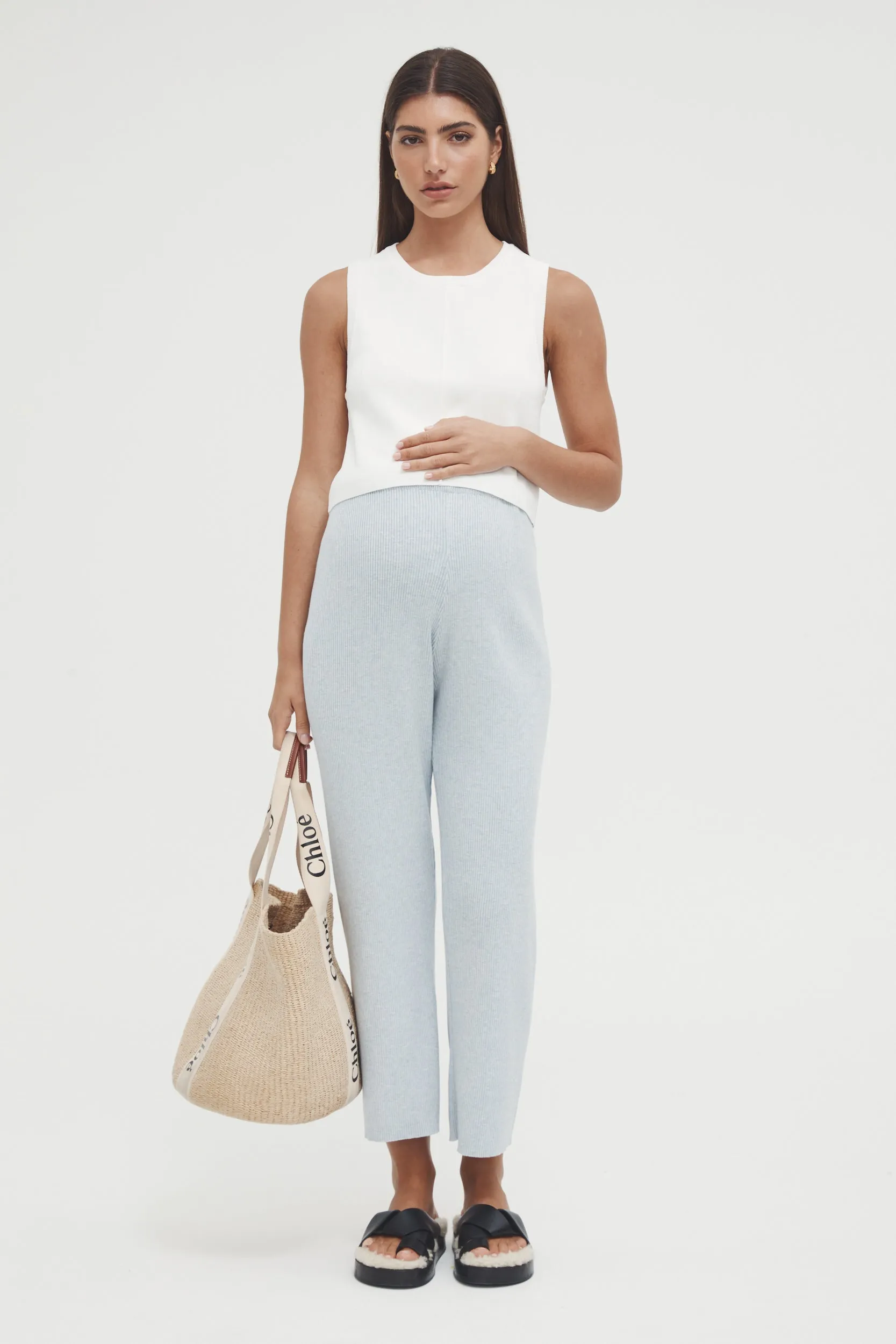 Piper Crop Tank (Ivory) - FINAL SALE