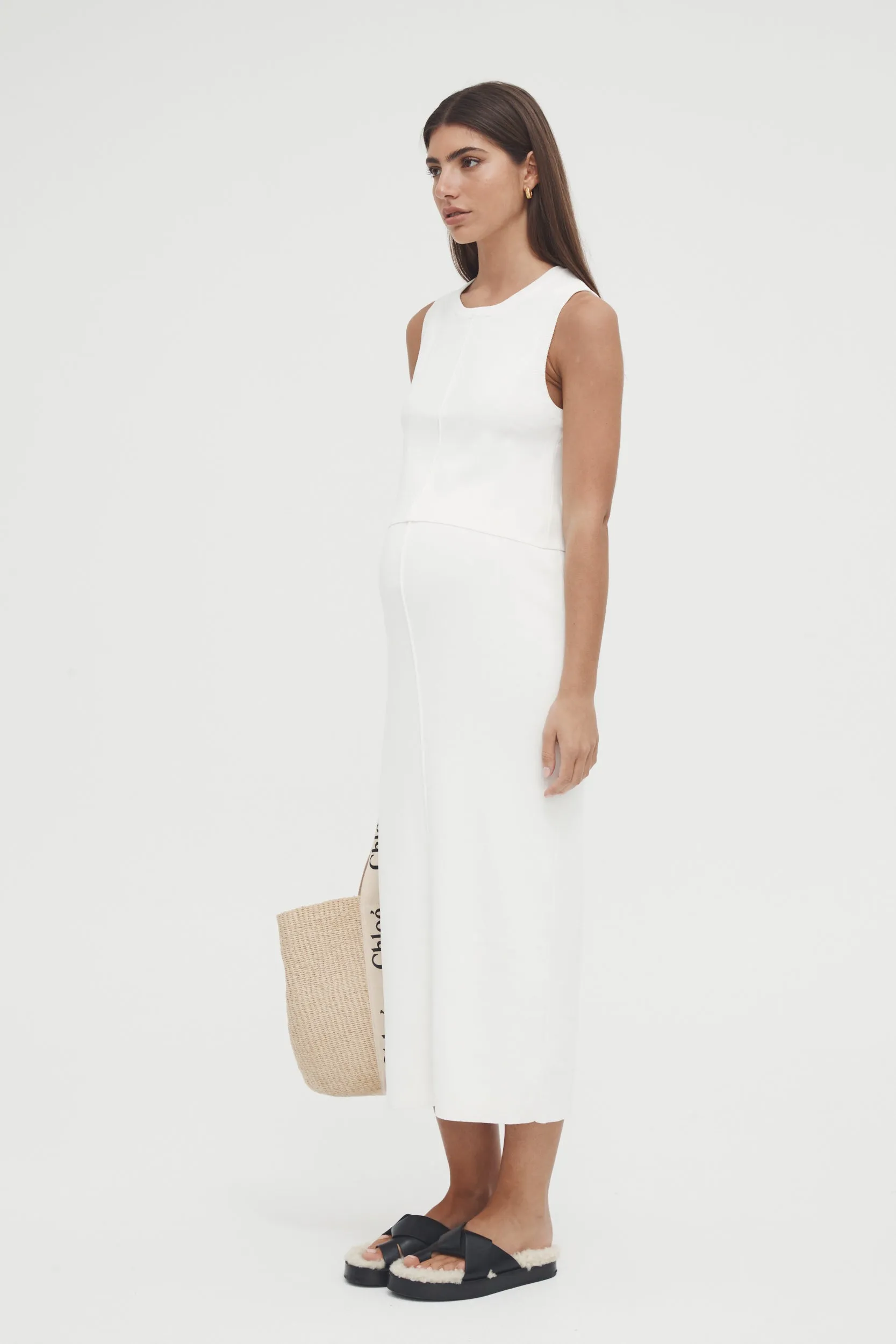 Piper Crop Tank (Ivory) - FINAL SALE
