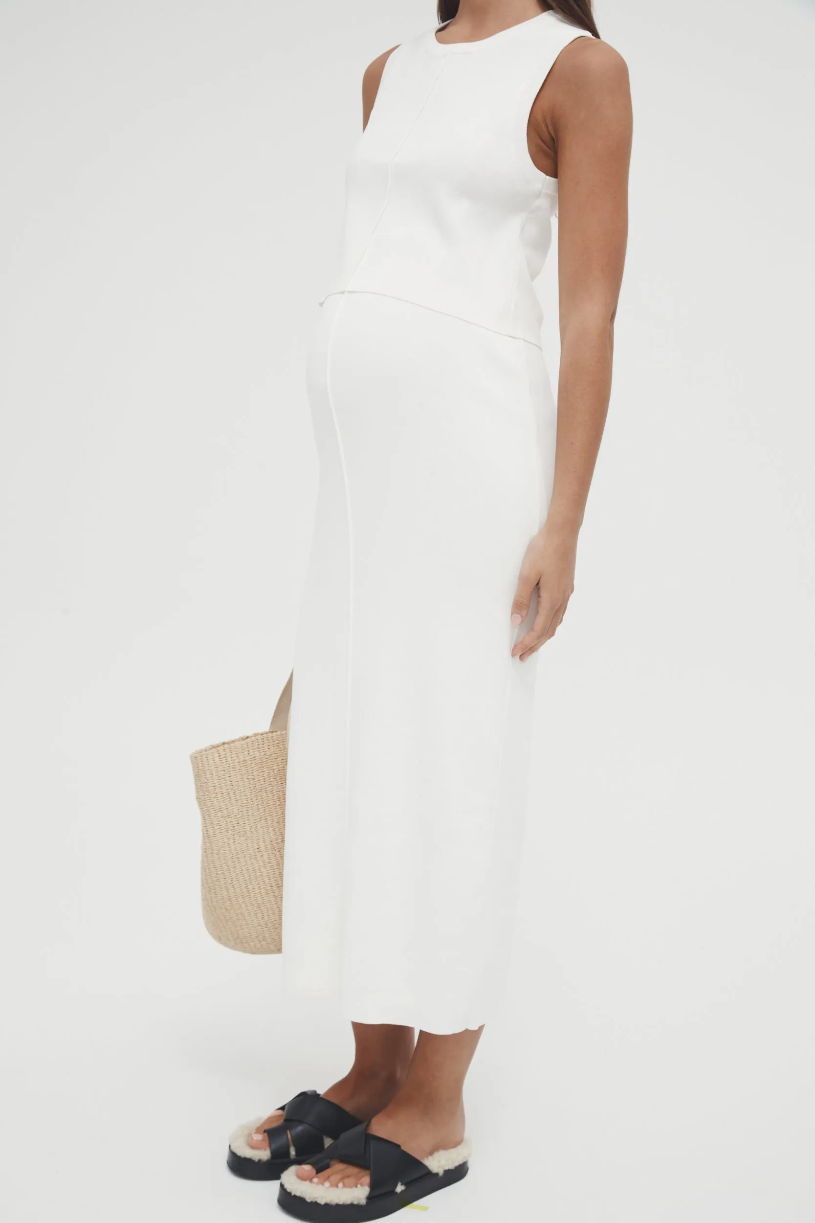 Piper Crop Tank (Ivory) - FINAL SALE