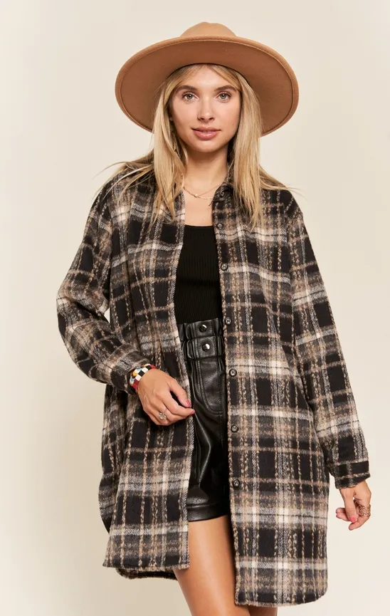 Plaid Retreat Shirt Dress
