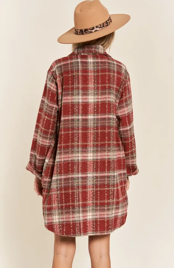 Plaid Retreat Shirt Dress