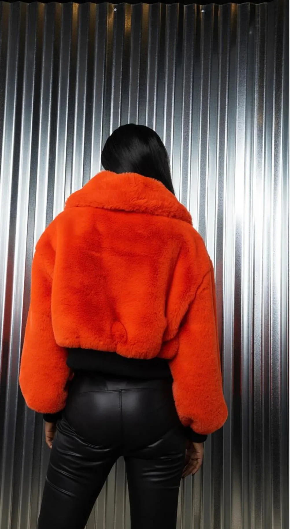 Plush Crop Zip Front Jacket