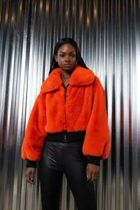 Plush Crop Zip Front Jacket