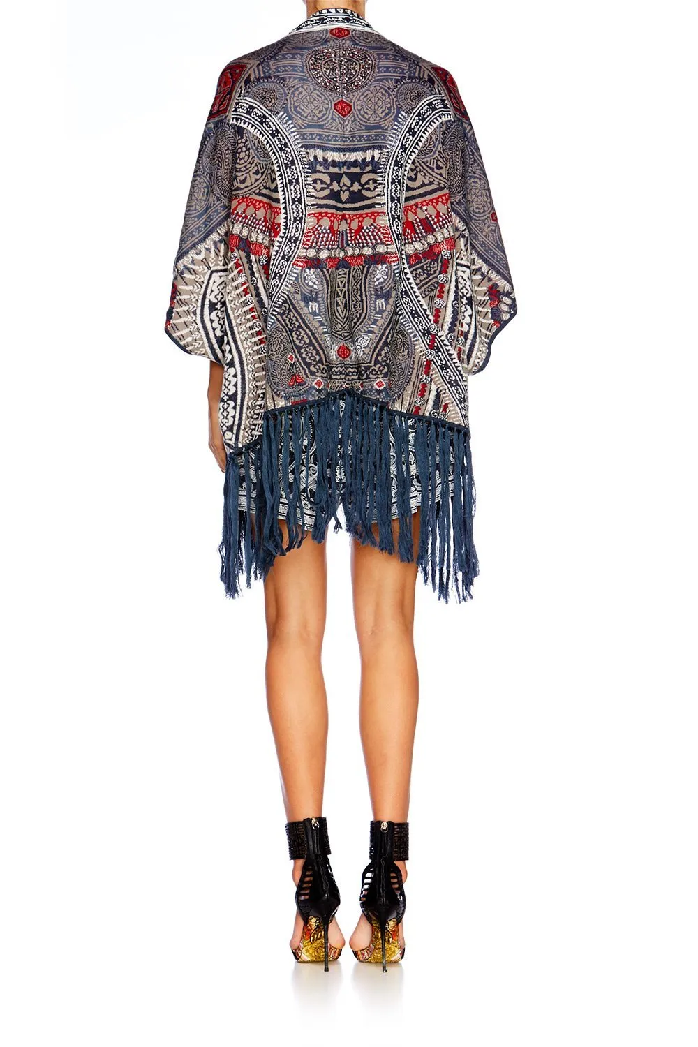 PONCHO WITH POCKETS & FRINGING TEACHER'S PET