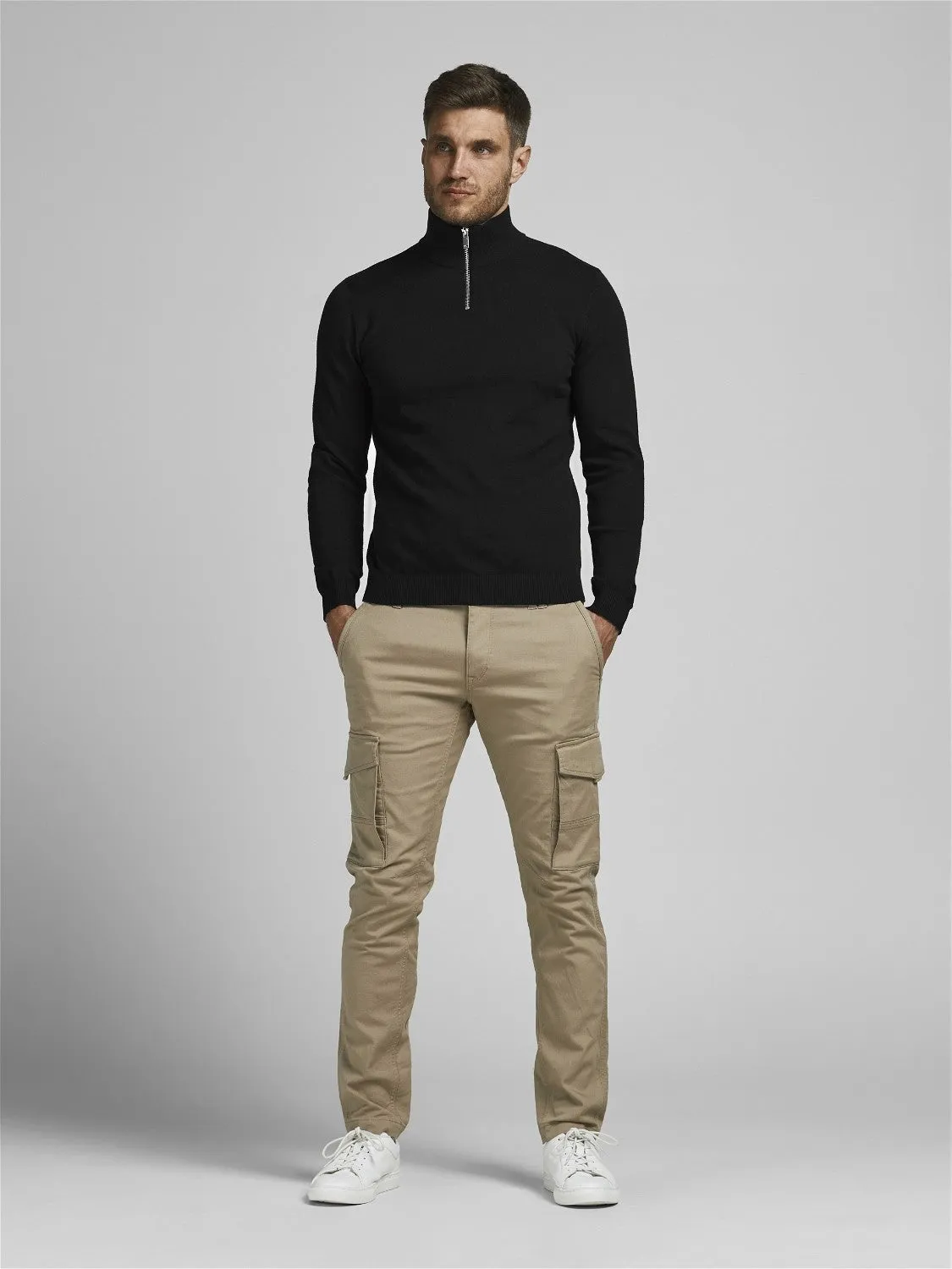 Produkt Mens Tori High Neck Zip Pullover-BLACK