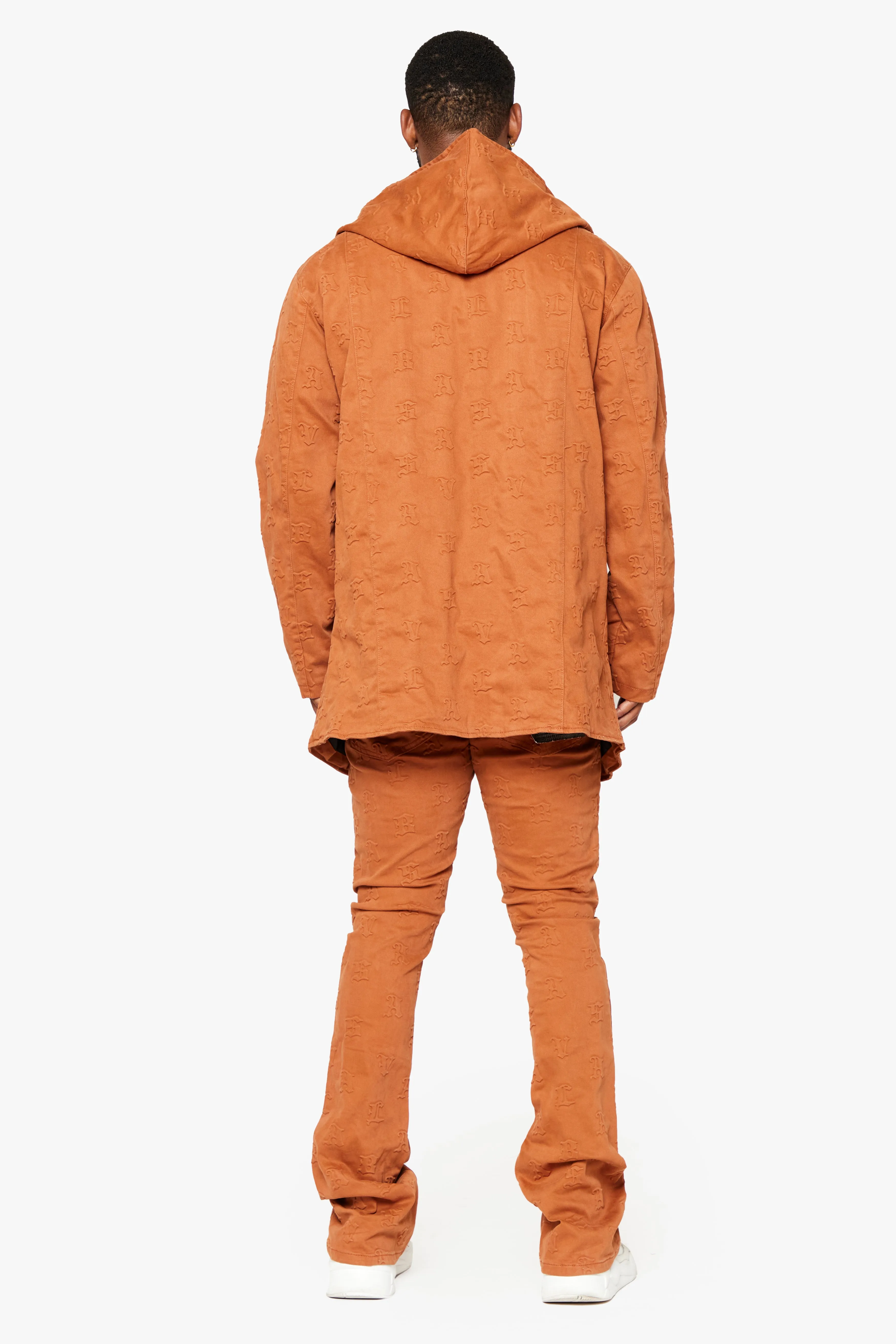 "EALDOR" TANGERINE TRENCH COAT