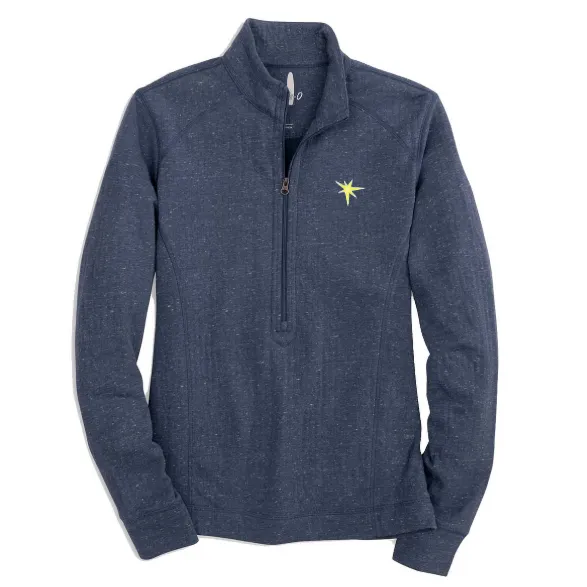 Rays Women's Johnnie-O Navy Burst Kennedy Half Zip Pullover