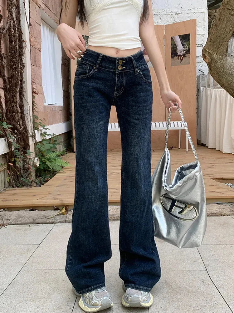 Retro Flare Bell-bottoms Casual Jeans