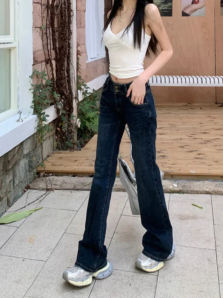 Retro Flare Bell-bottoms Casual Jeans