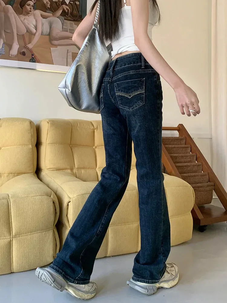 Retro Flare Bell-bottoms Casual Jeans