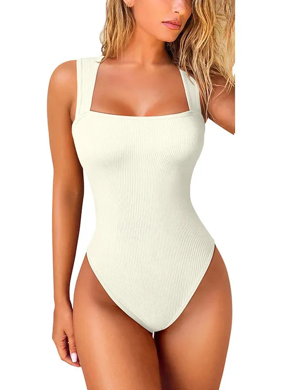 Ribbed Tank Yoga Rompers