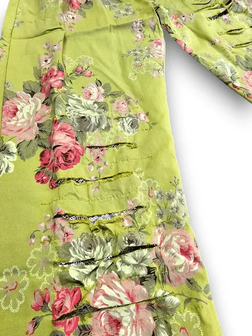 RIPPED PANTS LINEN HIGH TEA BRIGHT LIME