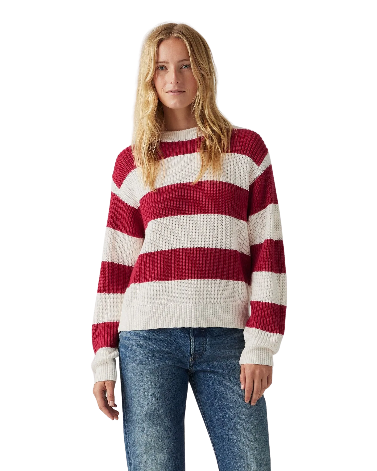 Rocket Jumper in Charlotte Stripe Scarlet