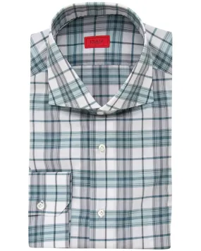 Sage and Blue Plaid Sport Shirt