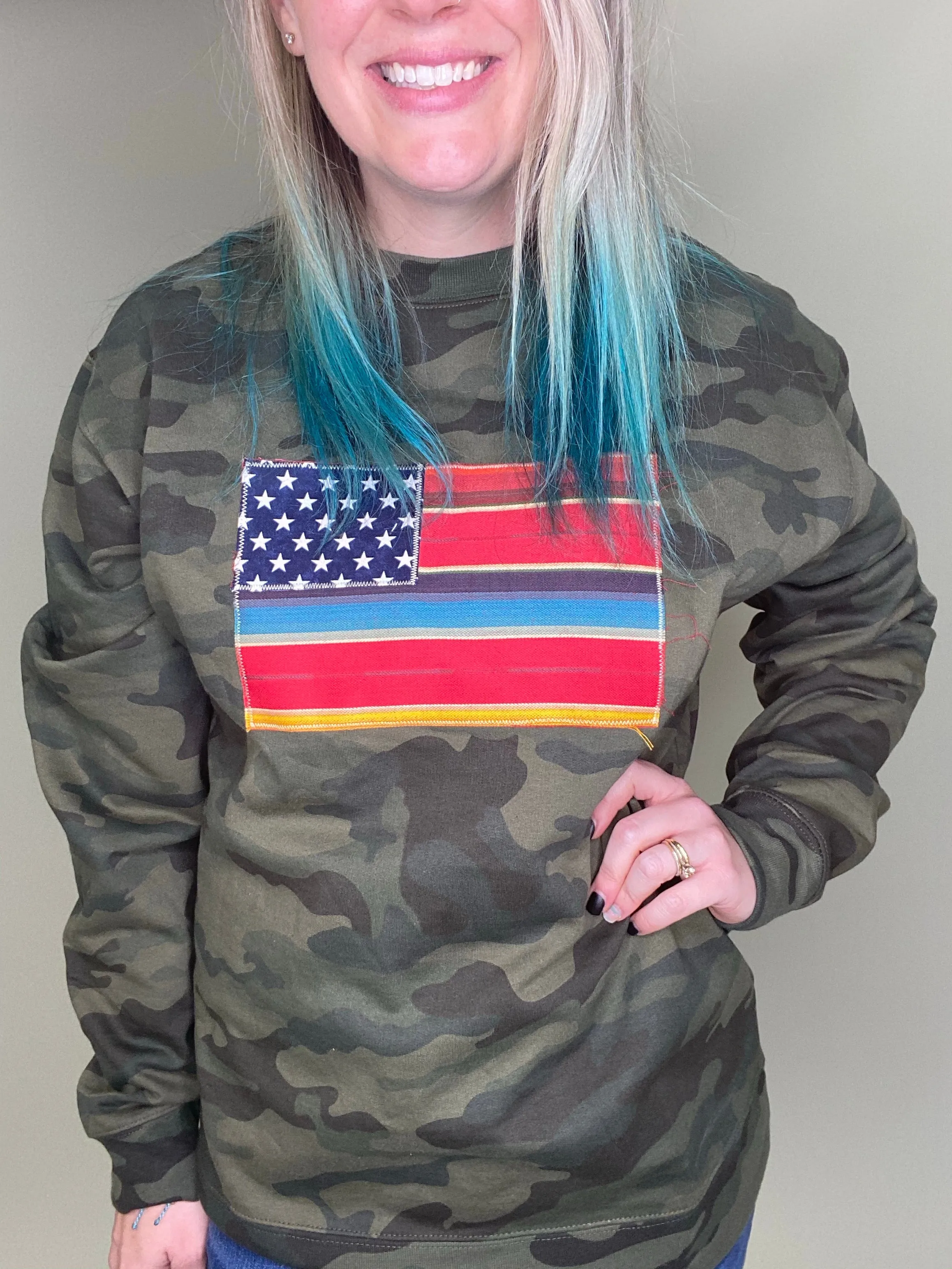 Salsa Serape Flag Pullover [Premium Camo]