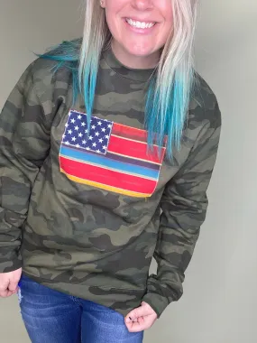 Salsa Serape Flag Pullover [Premium Camo]