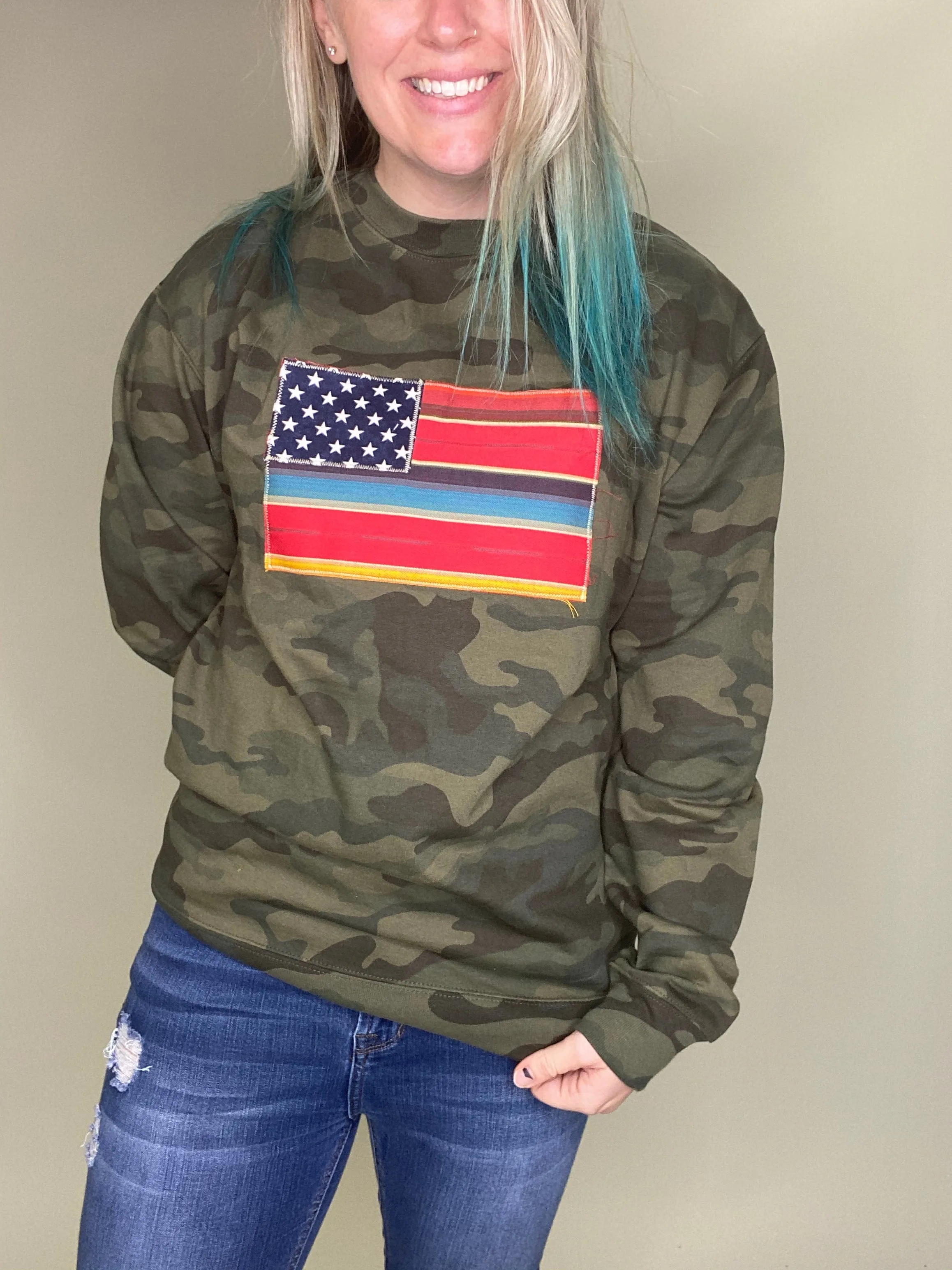 Salsa Serape Flag Pullover [Premium Camo]