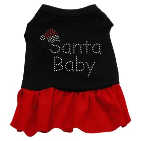 Santa Baby Rhinestone Dress Black with Red XL (16)
