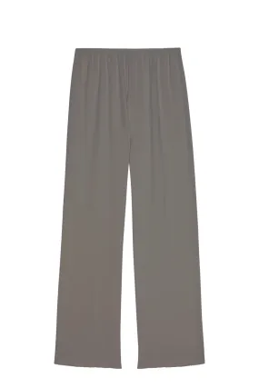 Scallop Cropped Simple Pant, Mushroom