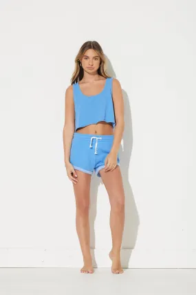 Seabright Blue Surf Wash Terry Tank