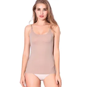 Seamless Firm Control Compression Shapewear Camisole Tank With Adjustable Straps