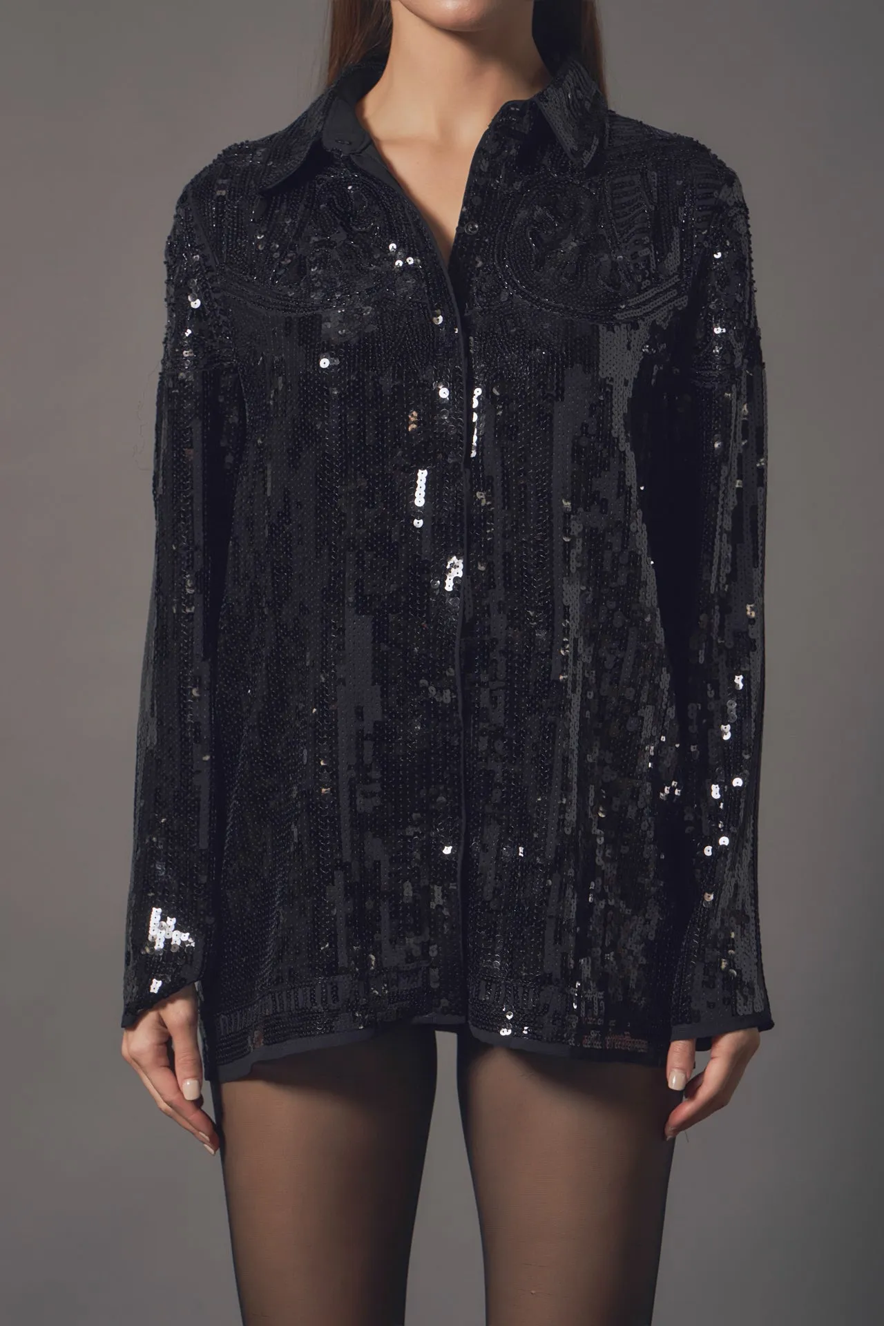 Sequins Dress Shirt