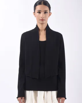 Simple Cropped Jacket | Black