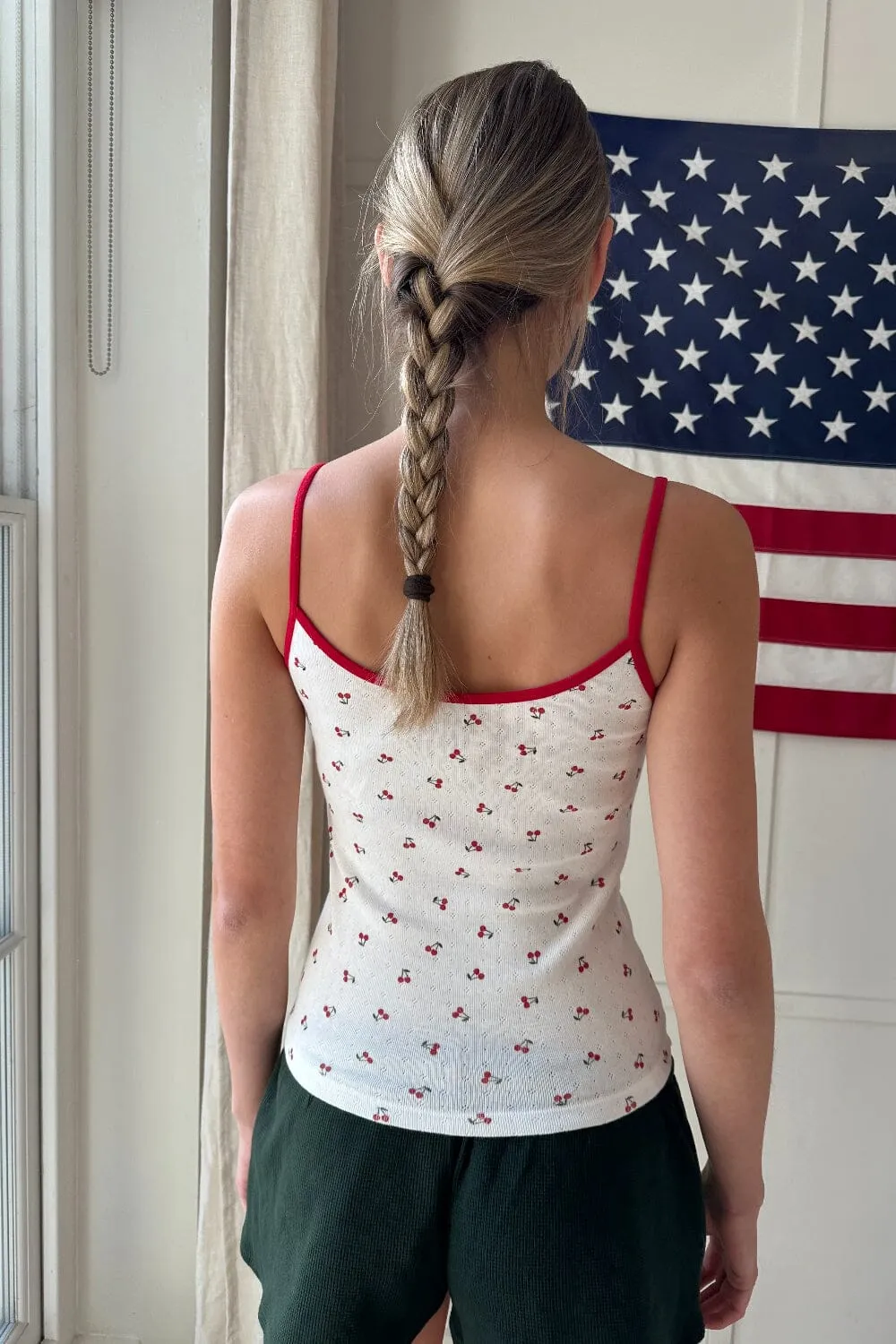Skylar Pointelle Cherry Tank