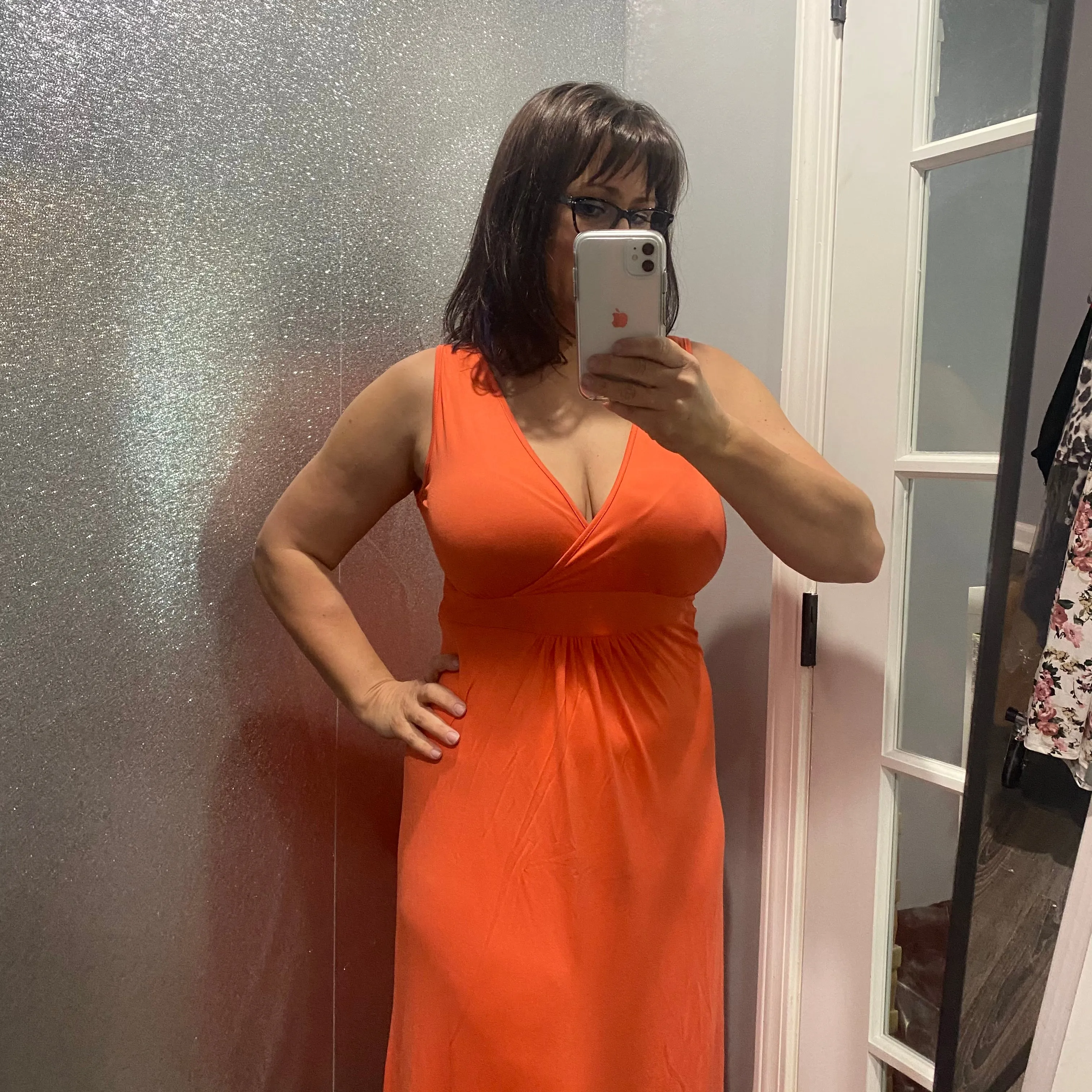 Sleeveless Surplice Maxi Dress - Coral
