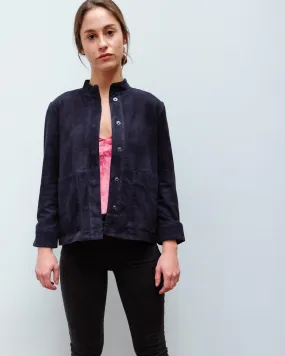 SLF Alia suede shirt in night sky