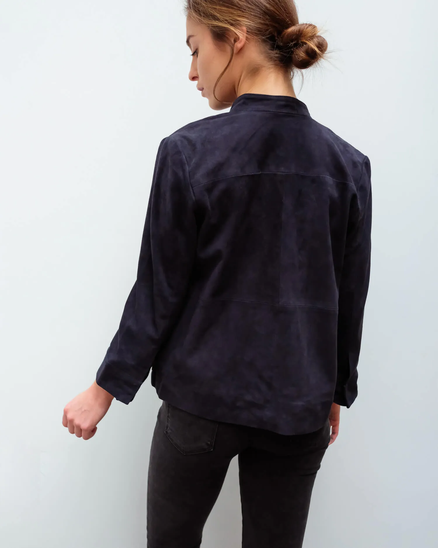 SLF Alia suede shirt in night sky