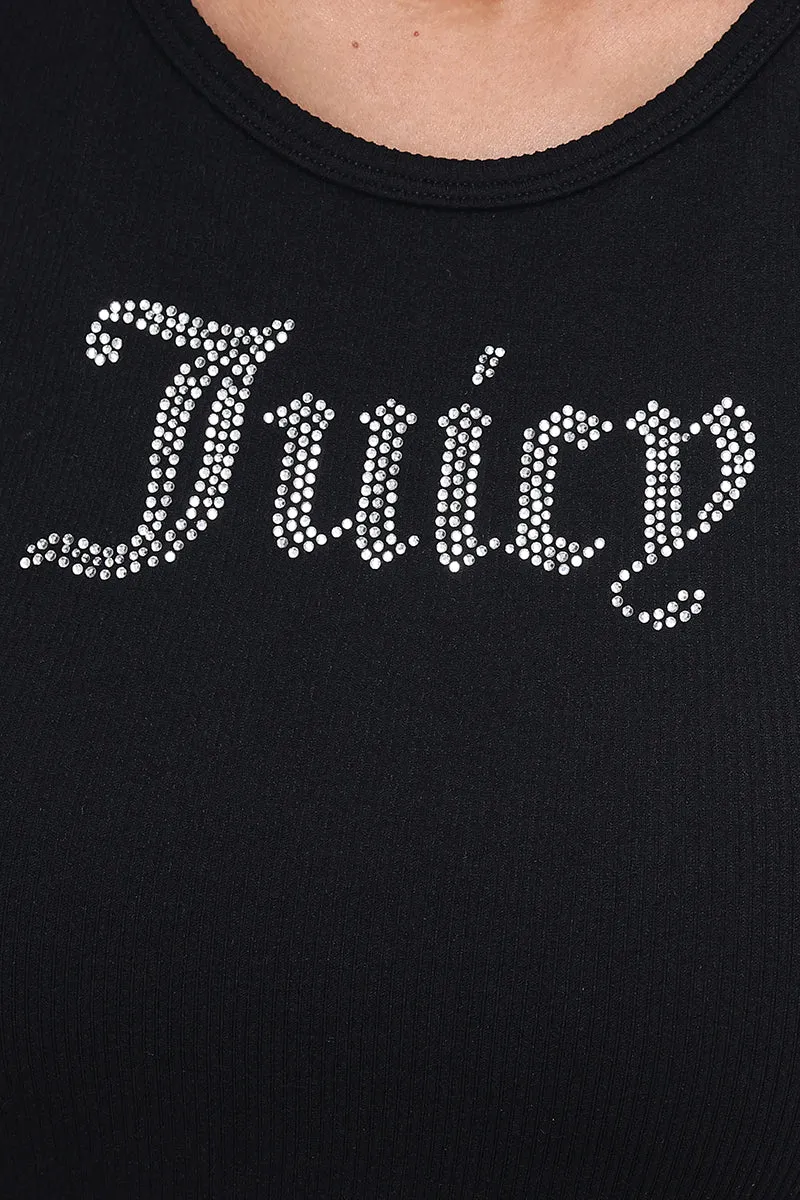 Small Bling High Neck Crop Tank
