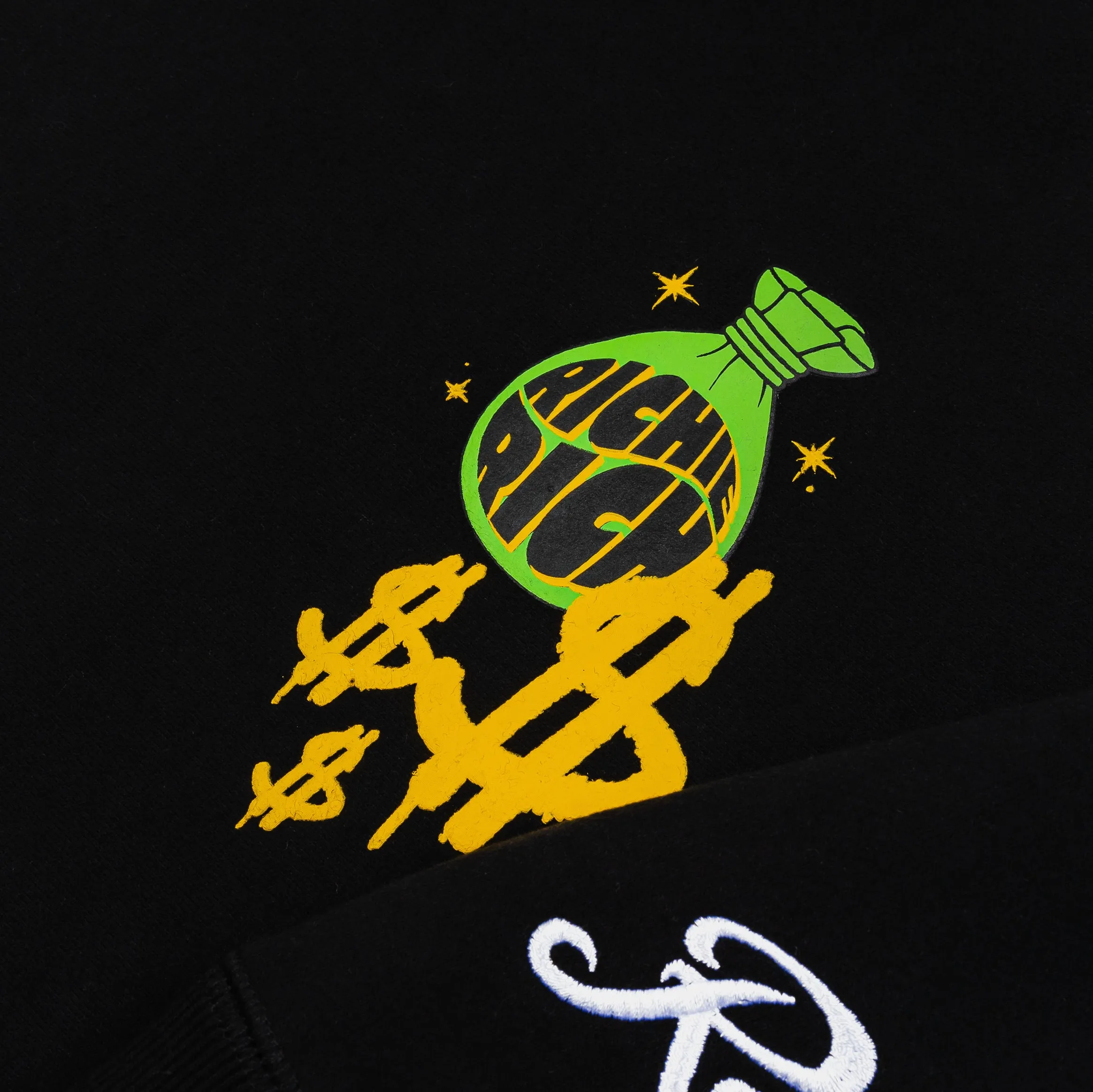 SP x Richie Rich Clean Money Pullover Mens Hoodie (Black/Green)