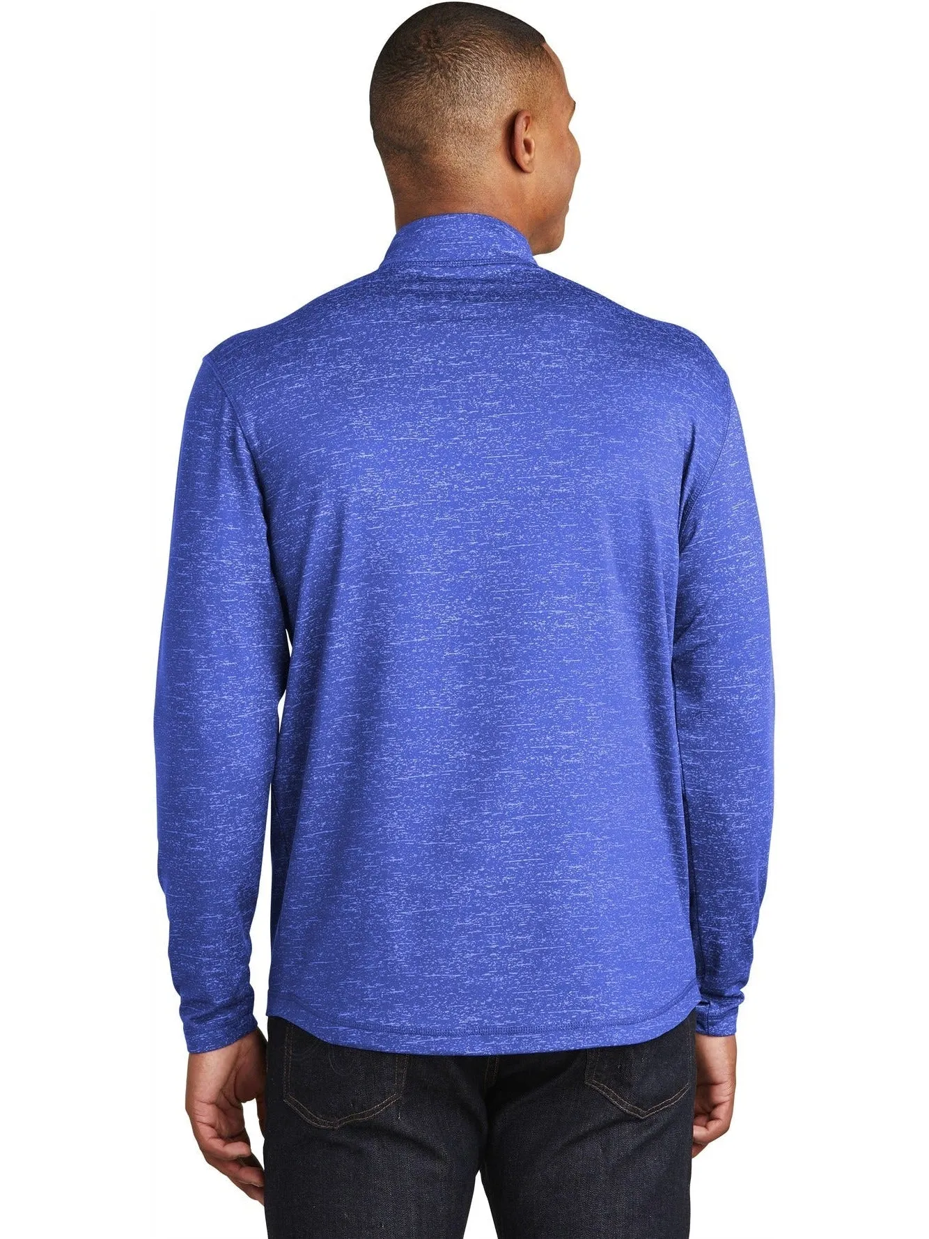 Sport-Tek Sport-Wick Stretch Reflective Heather 1/2-Zip Pullover