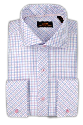 Steven Land Dress Shirt  | Trim and Classic Fit | Arlo 100% Cotton | Pink