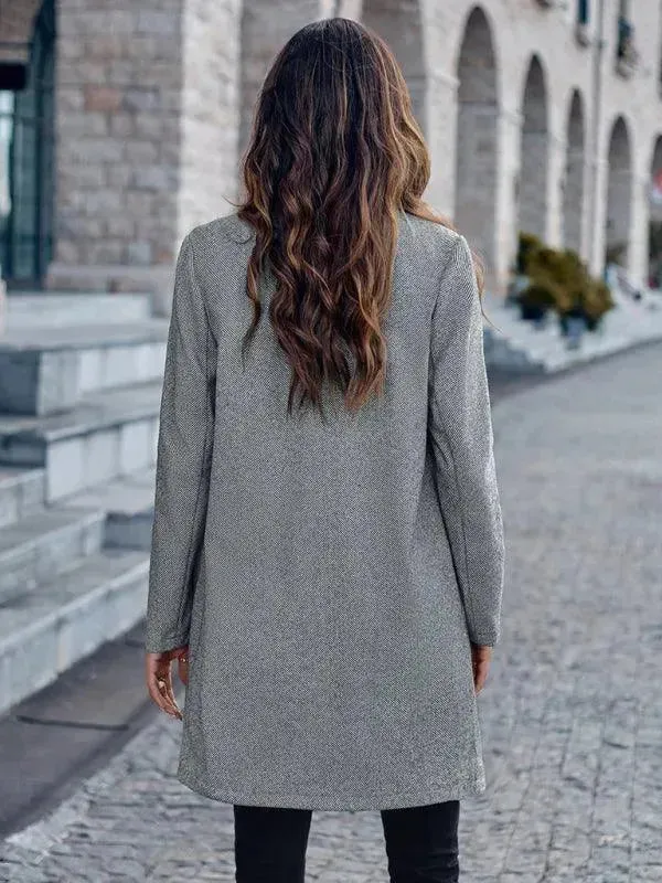 Stylish Round Neck Women's Trench Coat