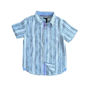 Summer Stripes Blue Shirt in Short Sleeves