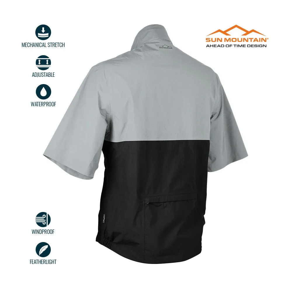 Sun Mountain Monsoon Waterproof Short-Sleeve Pullover - Platinum Black