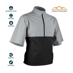 Sun Mountain Monsoon Waterproof Short-Sleeve Pullover - Platinum Black