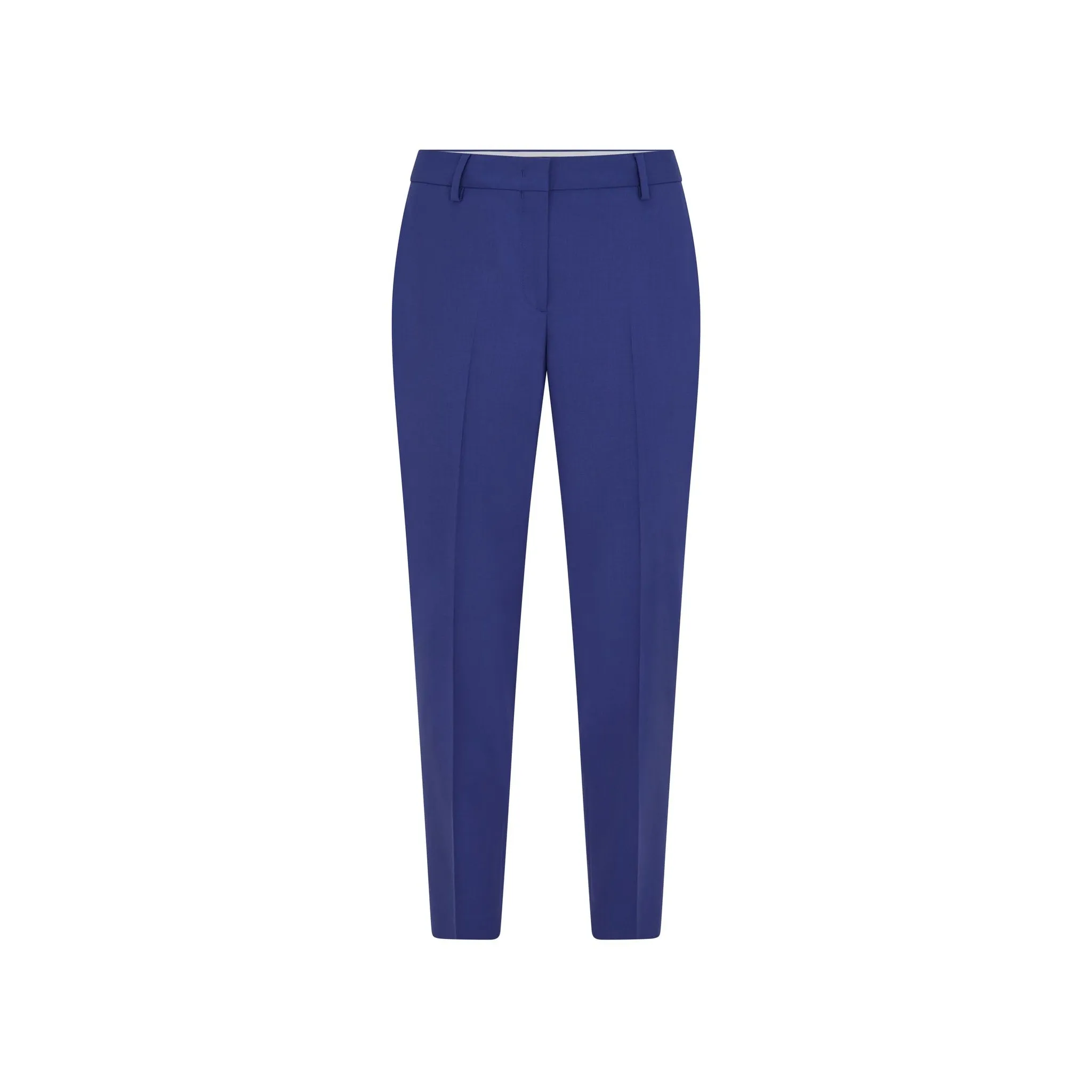 Tailored Cigarette Blue Wool Trousers