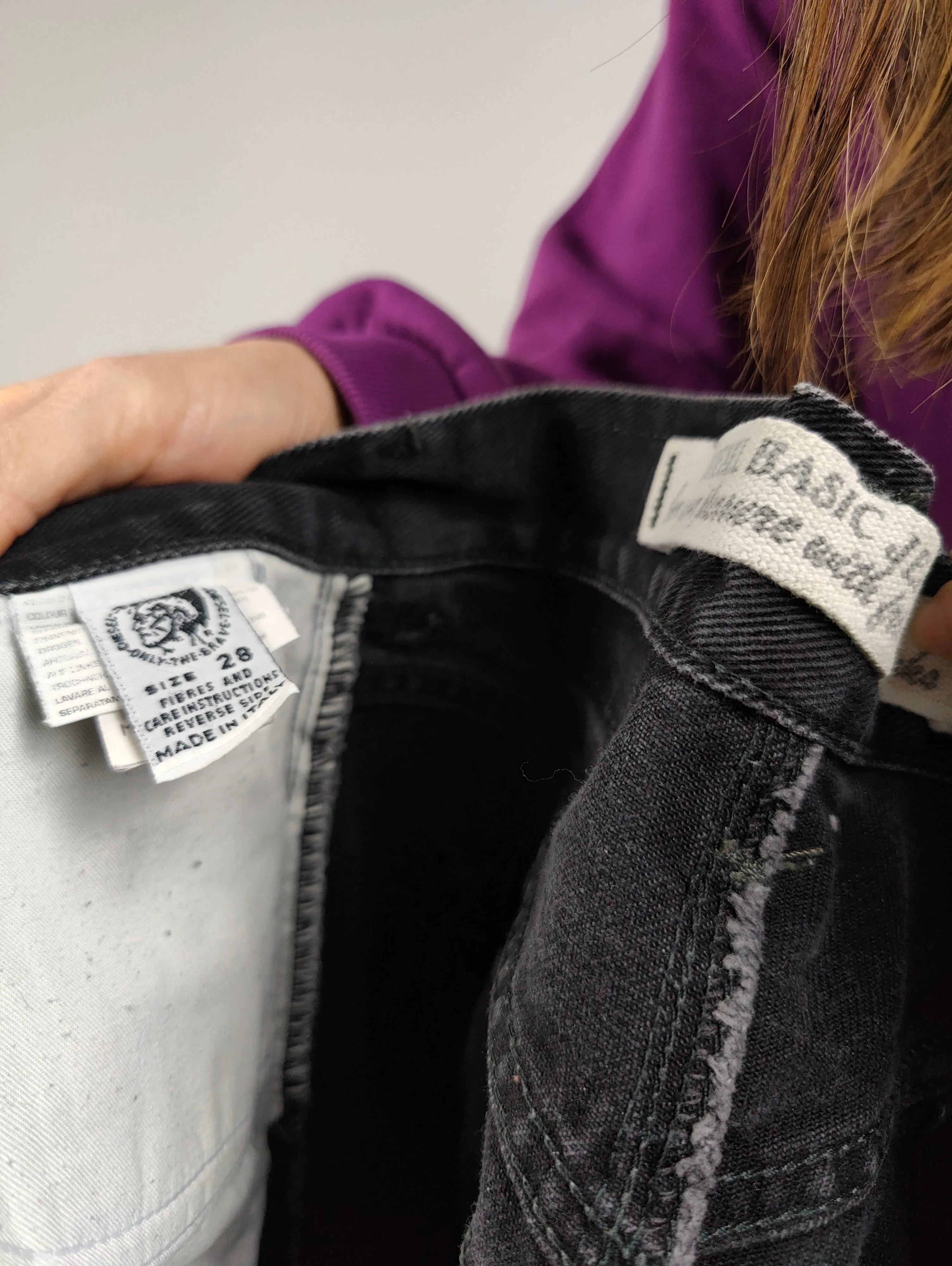 The Diesel Industry Grey High Waist Jeans | Vintage designer denim pants trousers women made in Italy 28 XS