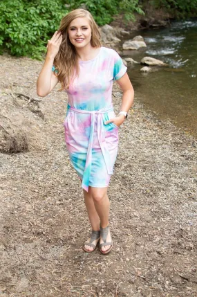 Tie Dye Dress with Pockets