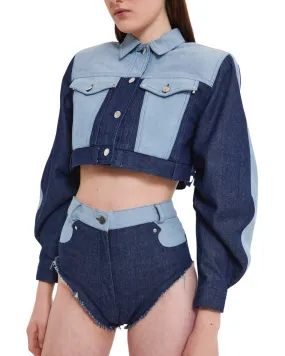 Two-Tone Denim Jacket