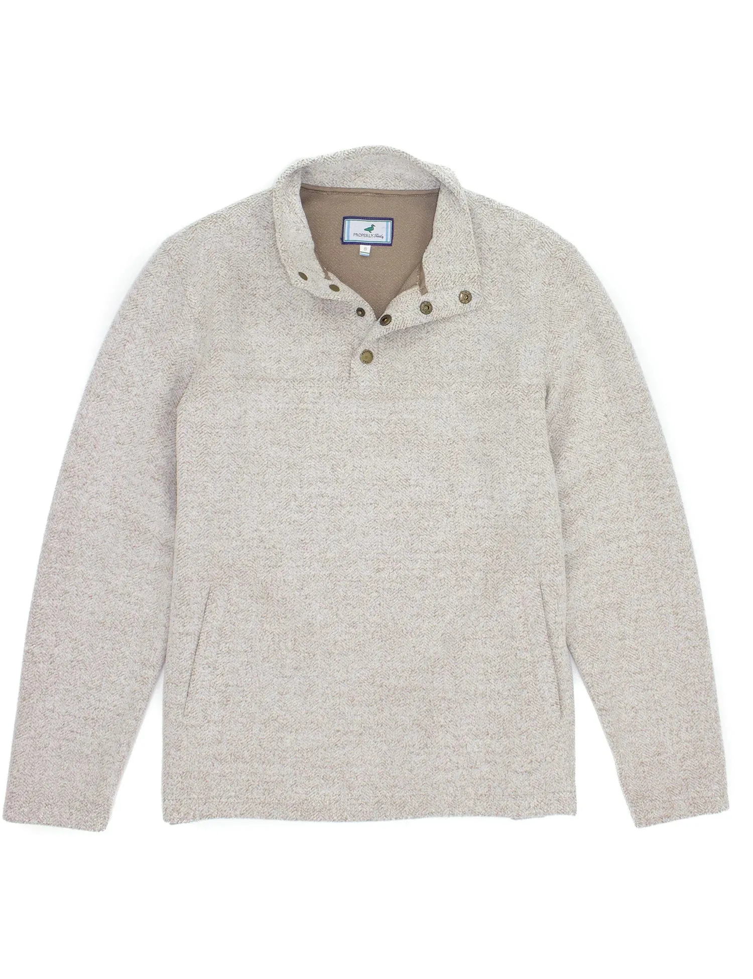 Upland Pullover- Cream/Gray