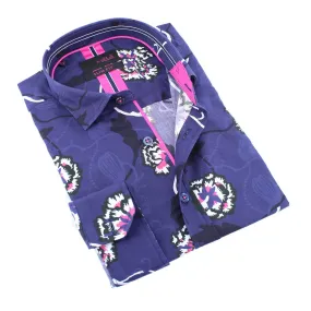 Urban Floral Print Button Down Shirt
