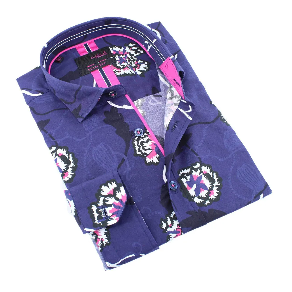 Urban Floral Print Button Down Shirt