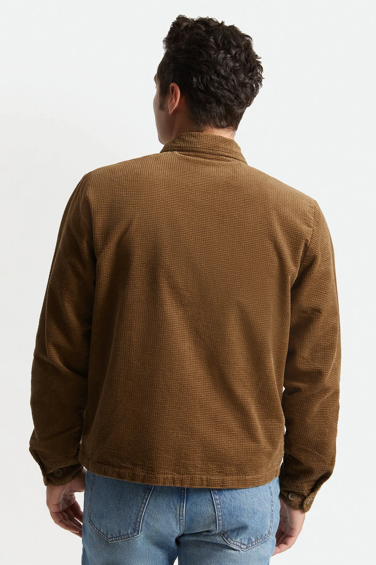 Utopia Men's Jacket - Brown Waffle Cord