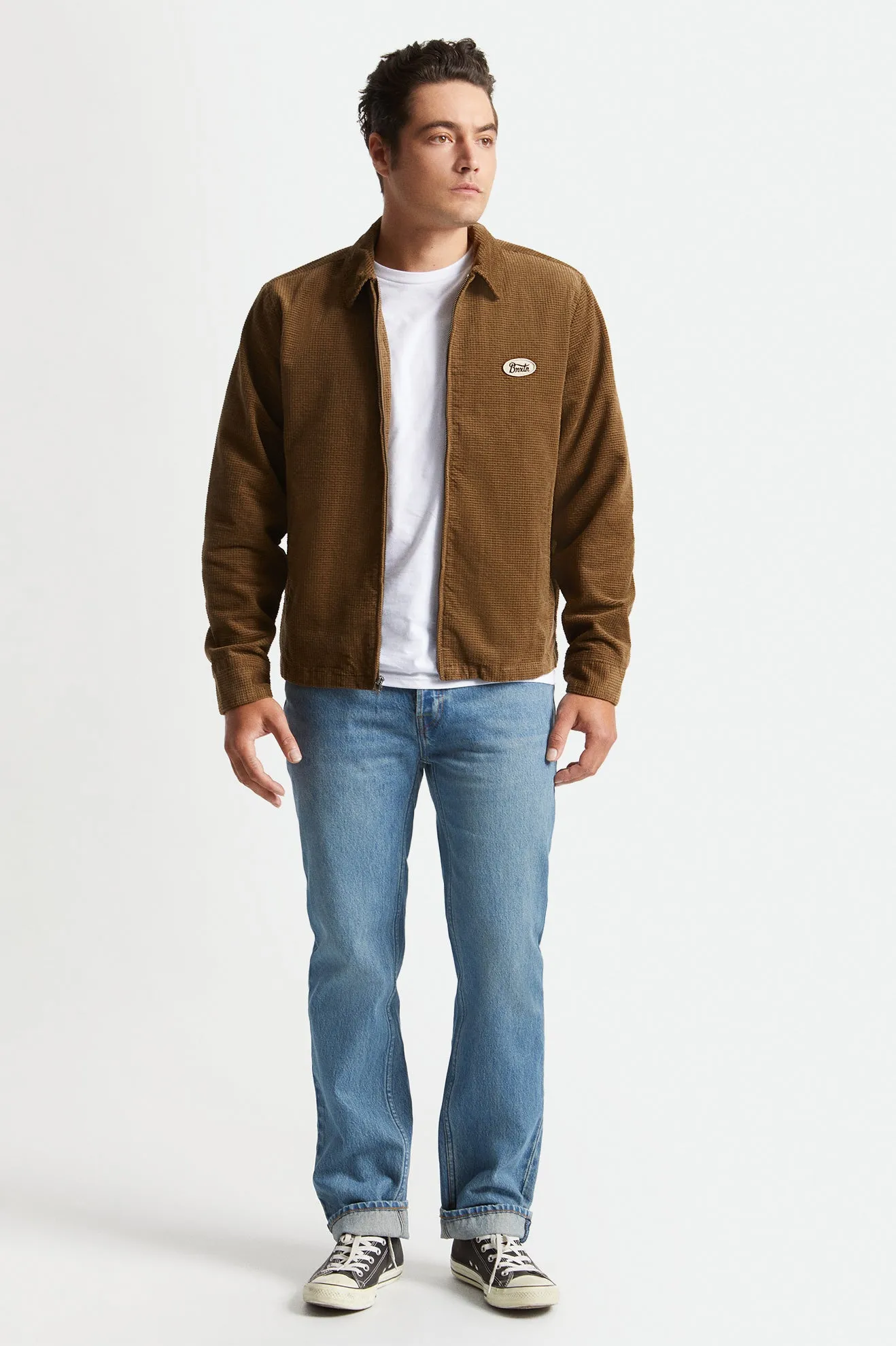 Utopia Men's Jacket - Brown Waffle Cord