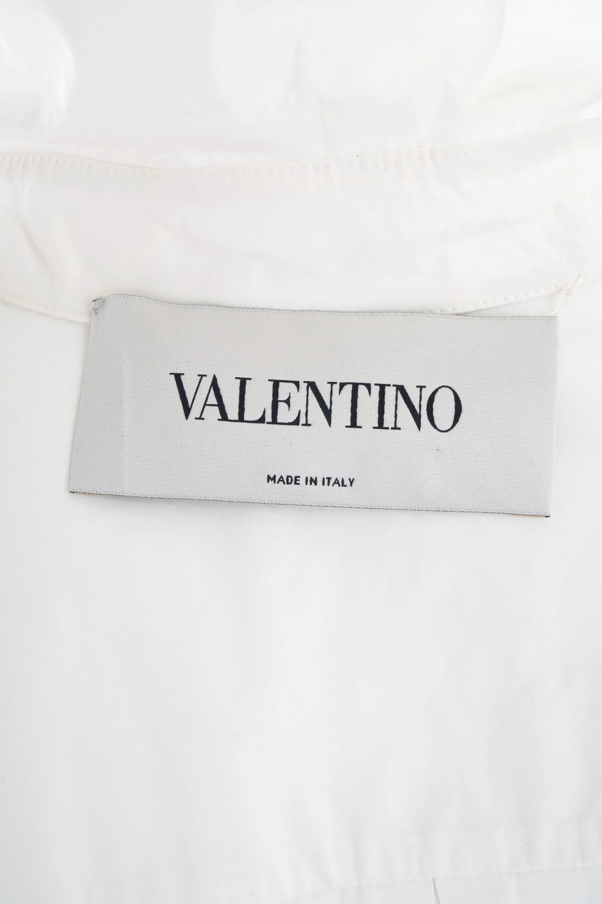 Valentino White Long Sleeve Shirt Dress Size 42/6