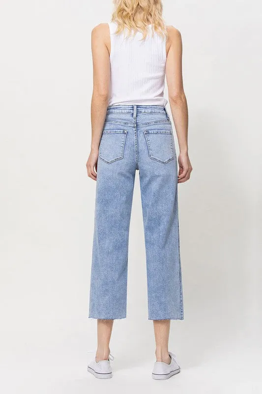 Vervet High Rise Crop Wide Leg Jeans